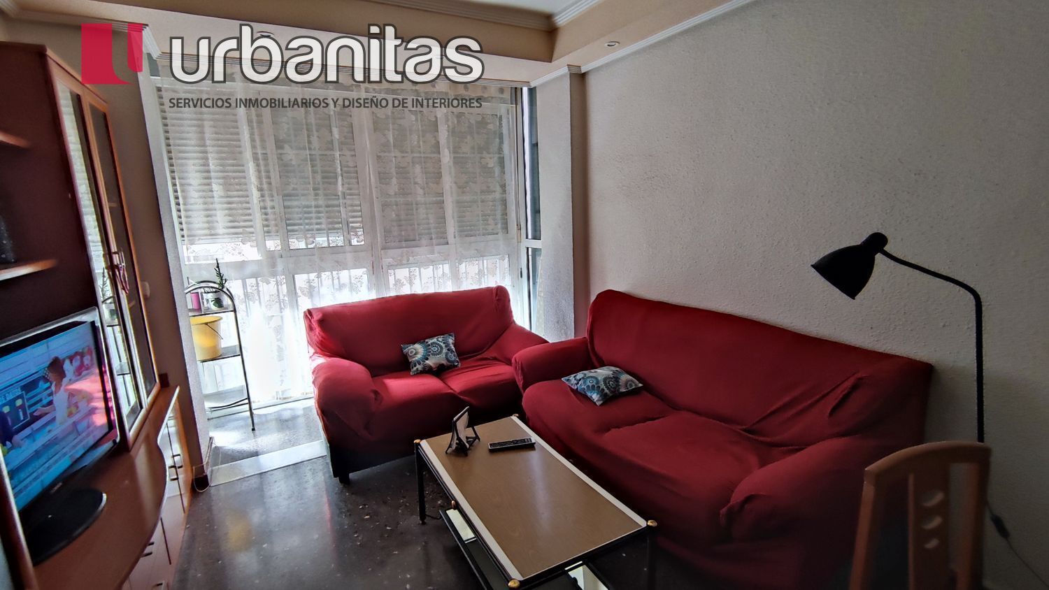 Sala d'estar de Pis de lloguer en  Murcia Capital amb Aire condicionat i Balcó