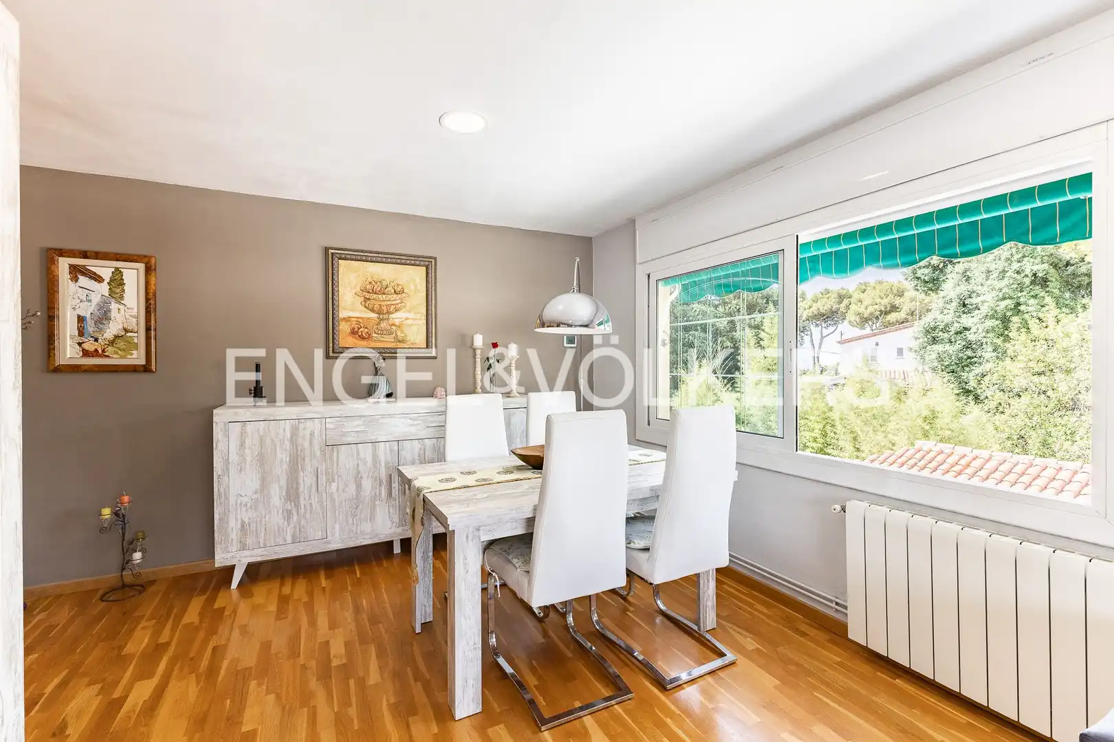 Dining room of Flat for sale in Sant Andreu de Llavaneres  with Heating, Parquet flooring and Terrace