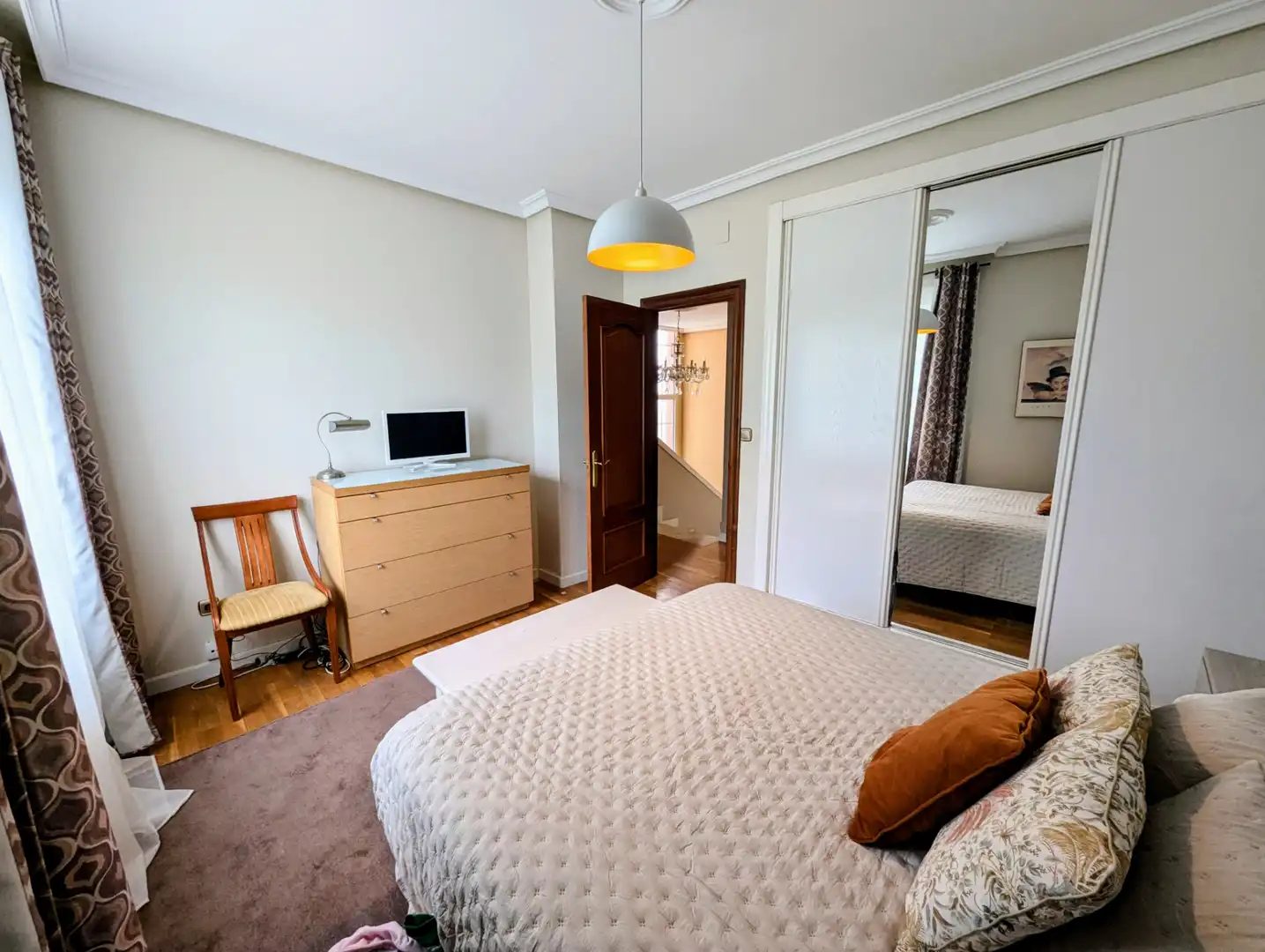 Bedroom of Houses for sale in Villamuriel de Cerrato  with Heating, Furnished and Balcony