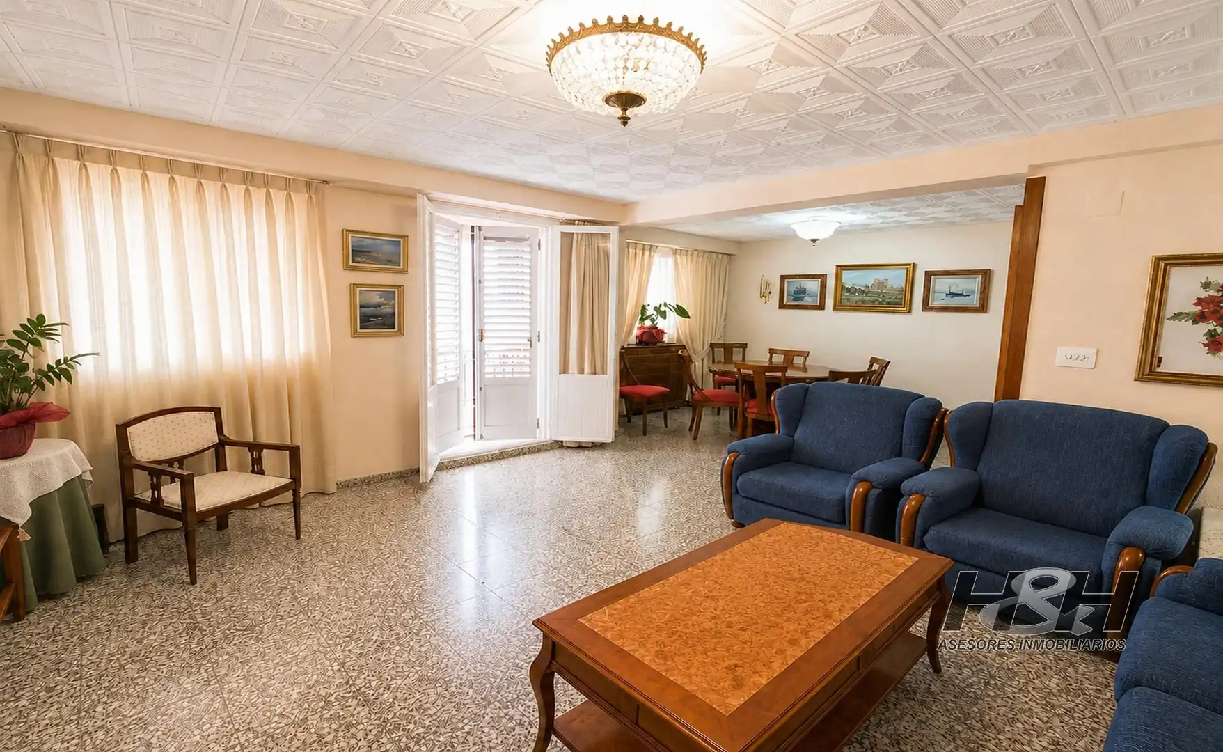 Sala de estar de Piso en venta en Godella con Aire acondicionado y Balcón