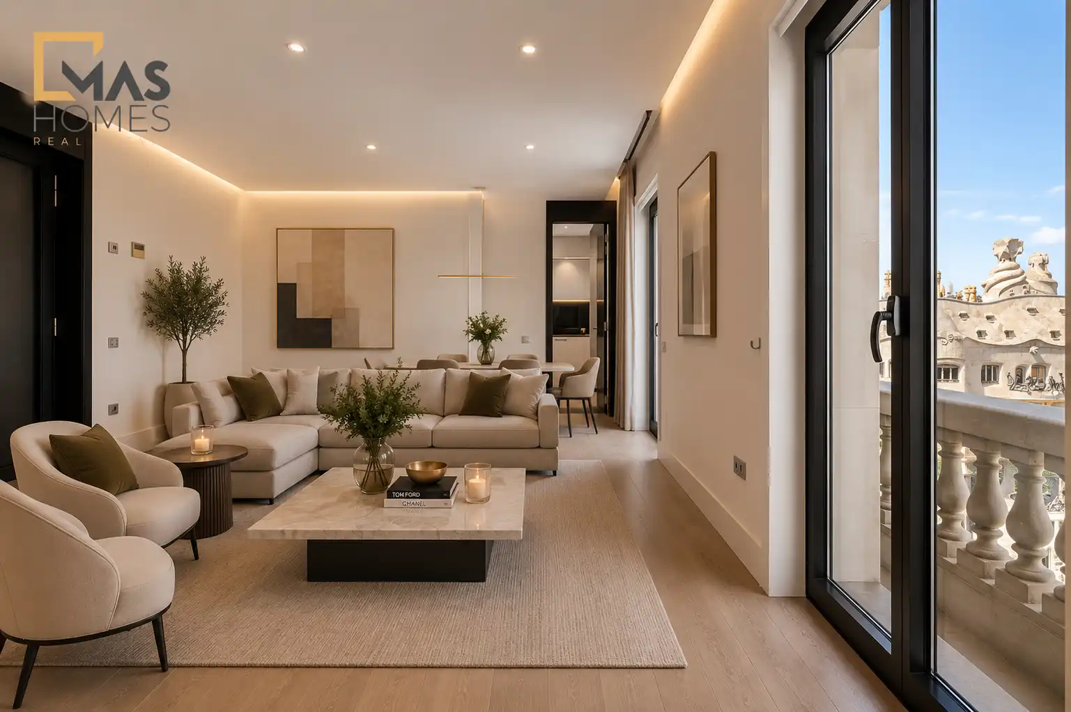 Living room of Flat for sale in Barcelona  with Air Conditioner, Heating and Oven