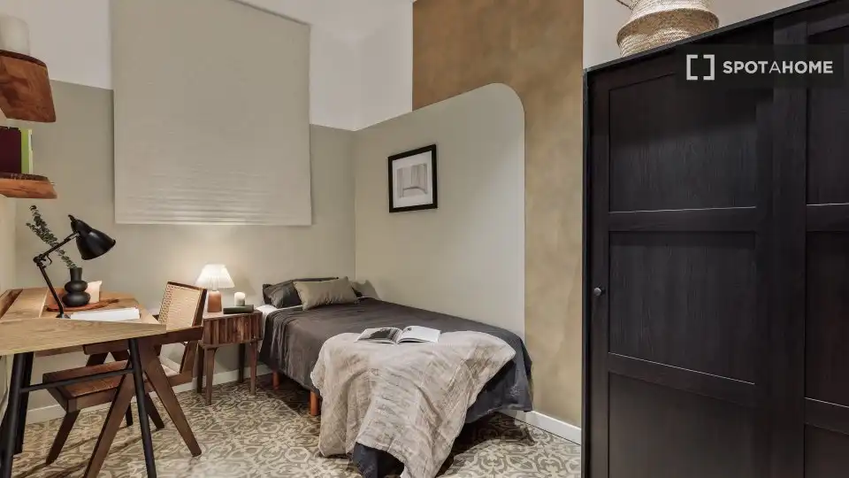 Habitación de Piso de alquiler en Barcelona con Aire acondicionado, Calefacción y Amueblado