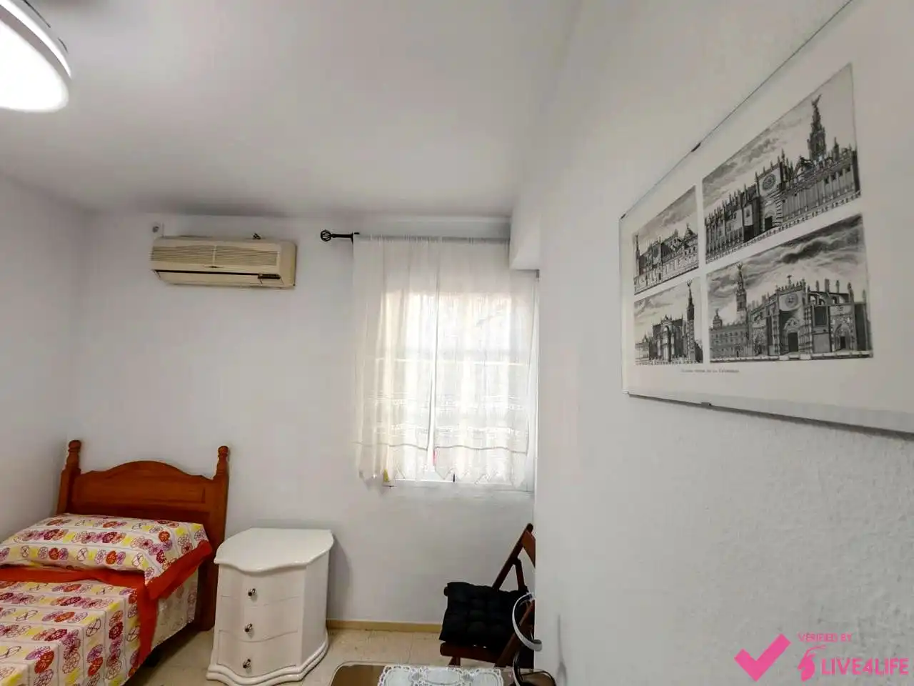Schlafzimmer von Wohnung zur Miete in Sevilla mit Klimaanlage, Möbliert und Internet