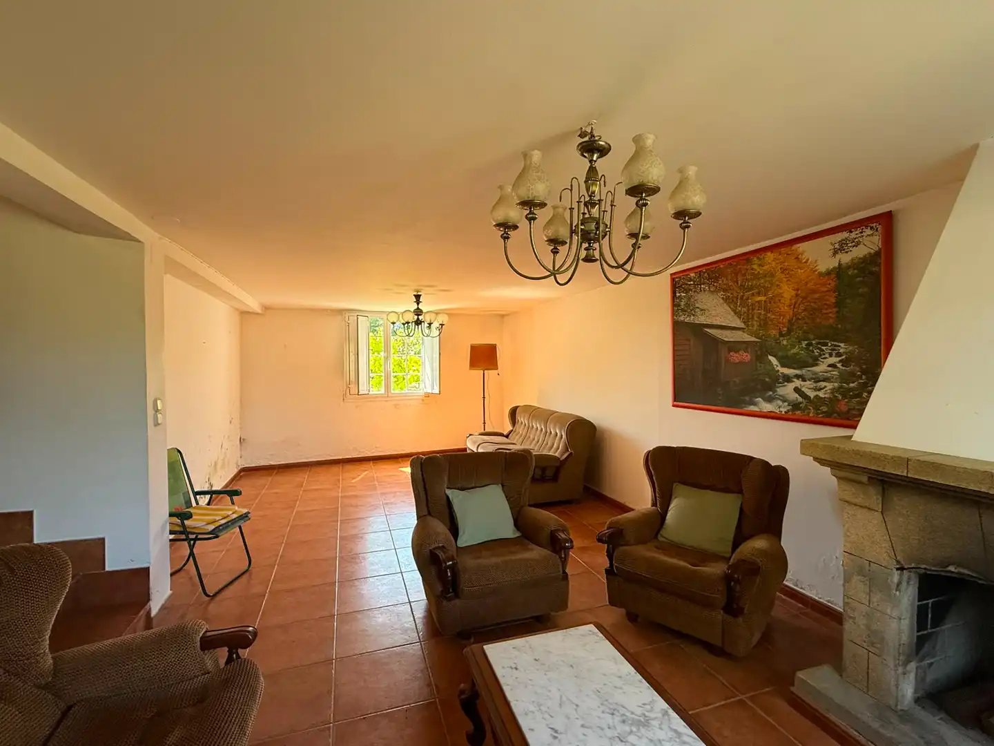 Sala de estar de Casa adosada en venta en Narón con Jardín privado, Terraza y Trastero
