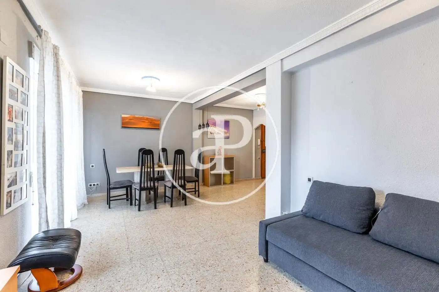 Wohnzimmer von Wohnung zur Miete in Valencia mit Klimaanlage, Heizung und Möbliert