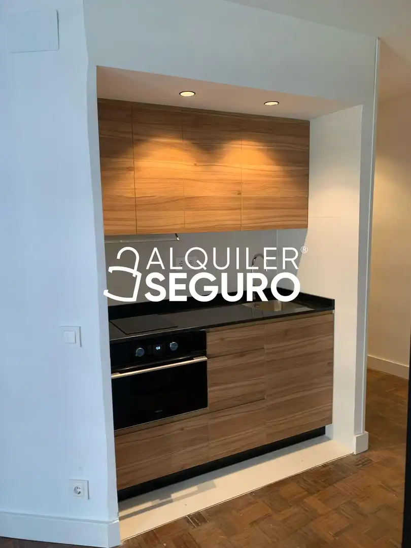 Cuina de Estudi de lloguer en Madrid amb Calefacció i Terrassa