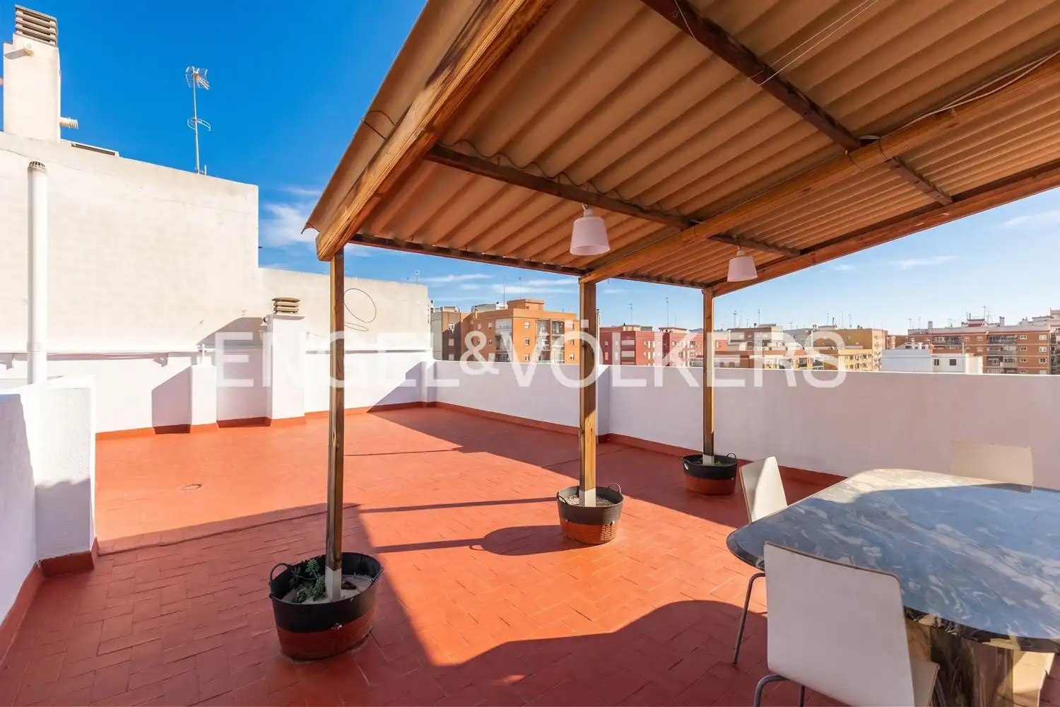 Terrace of Attic for rent in Valencia  with Air Conditioner, Heating and Terrace
