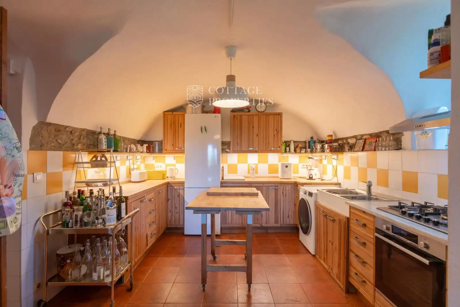 Cocina de Finca rústica en venta en Maià de Montcal con Calefacción y Piscina