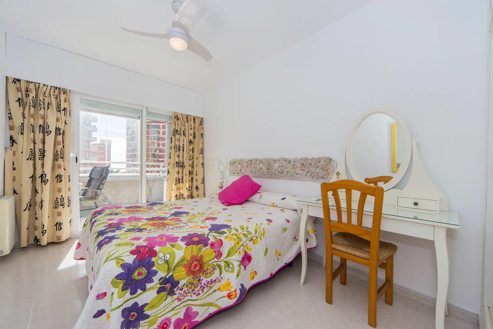 Schlafzimmer von Wohnung zur Miete in Calpe / Calp mit Klimaanlage, Möbliert und Waschmaschine