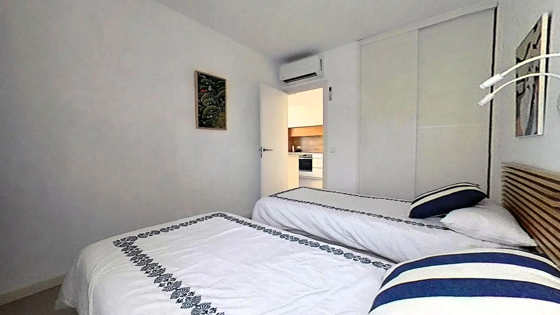 Schlafzimmer von Wohnung zur Miete in Benicasim / Benicàssim mit Klimaanlage, Terrasse und Schwimmbad