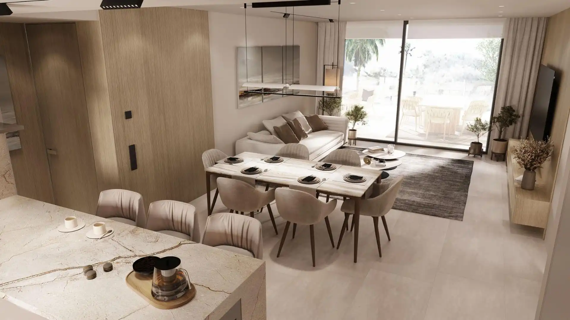 Menjador de Apartament en venda en Estepona amb Aire condicionat, Calefacció i Terrassa