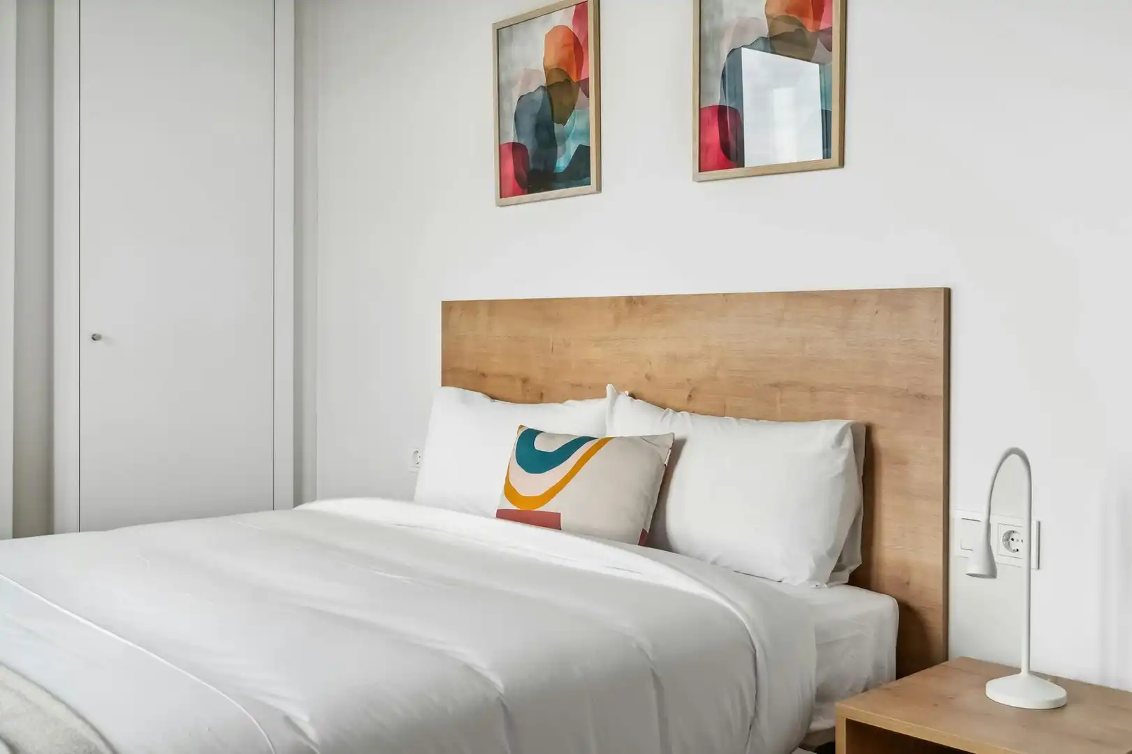 Schlafzimmer von Wohnung zur Miete in Madrid mit Klimaanlage, Heizung und Privatgarten
