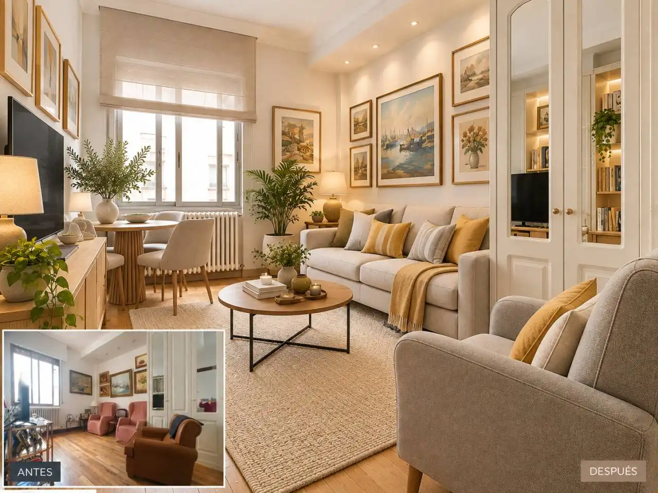 Sala de estar de Piso en venta en Indautxu