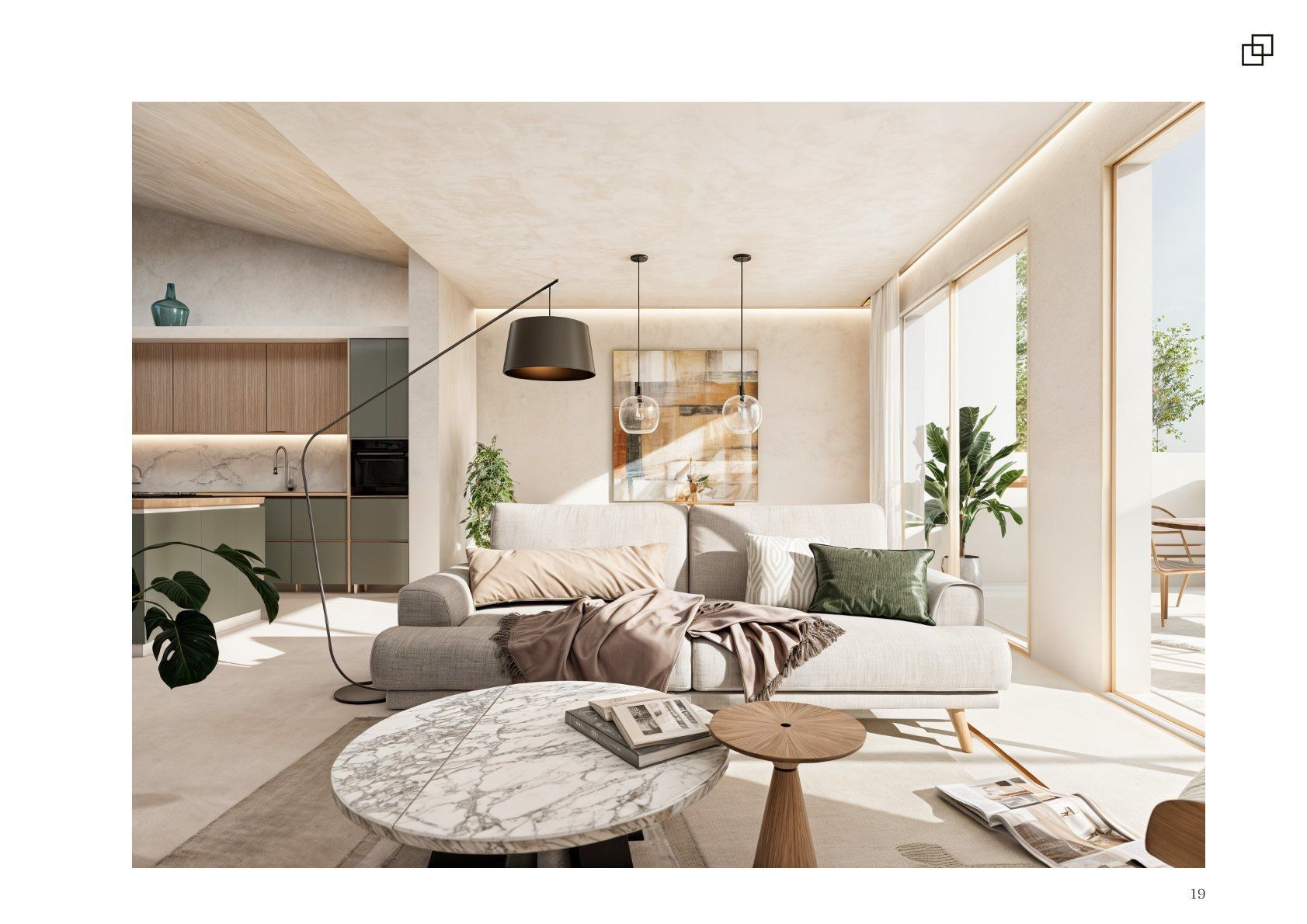 Wohnzimmer von Dachboden zum verkauf in Santa María del Camí mit Klimaanlage, Heizung und Terrasse