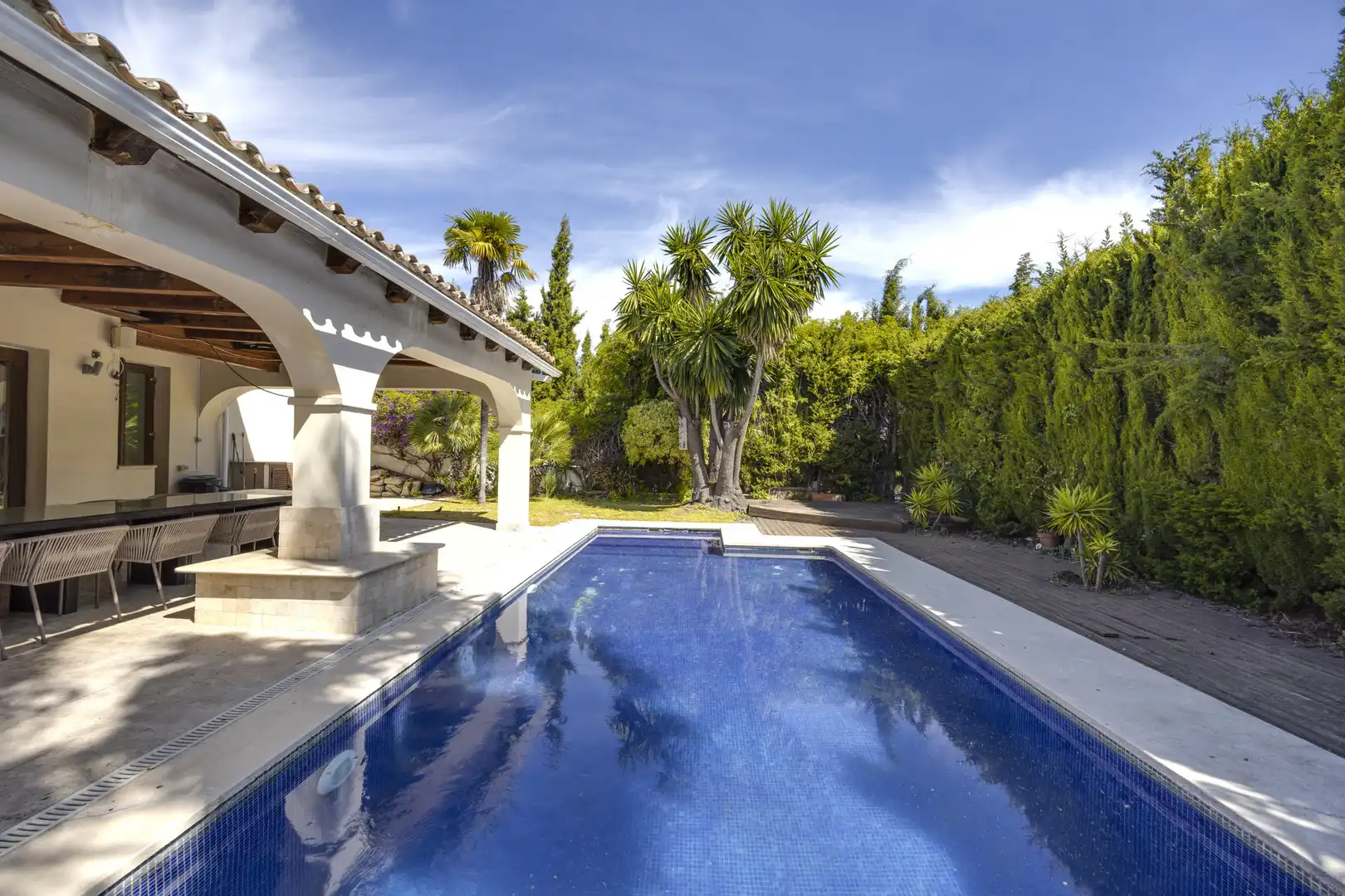 Piscina de Casa o xalet en venda en Estepona amb Aire condicionat, Jardí privat i Terrassa