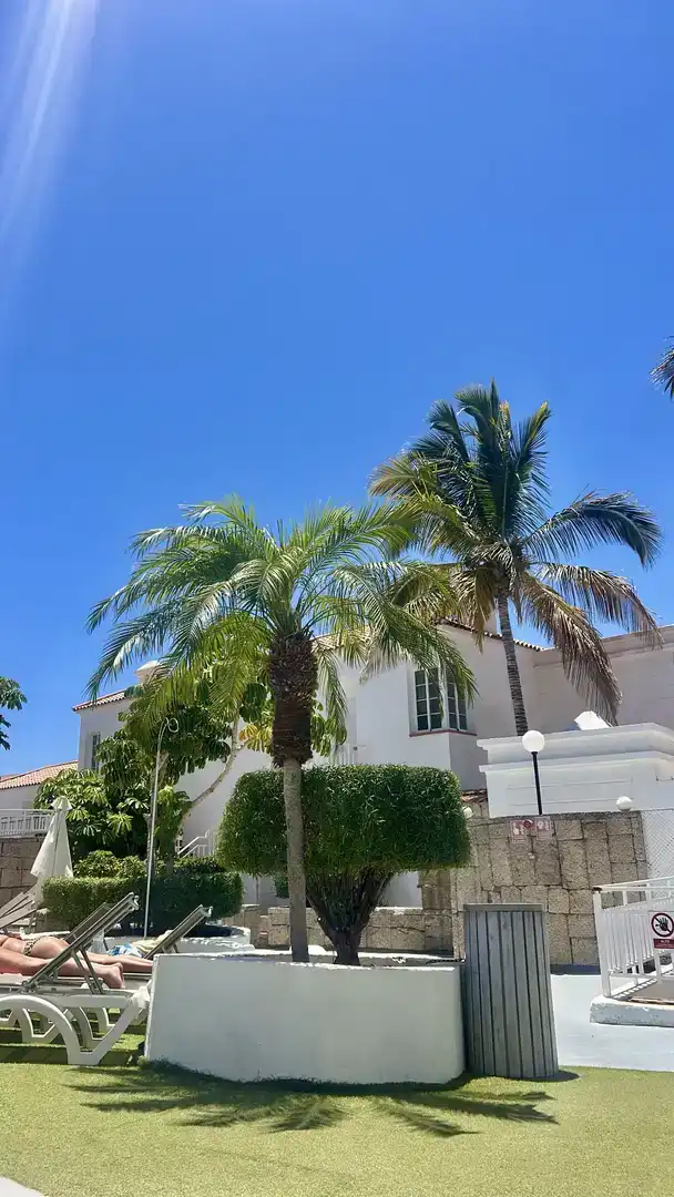 Vista exterior de Piso de alquiler en Adeje con Aire acondicionado, Jardín privado y Piscina