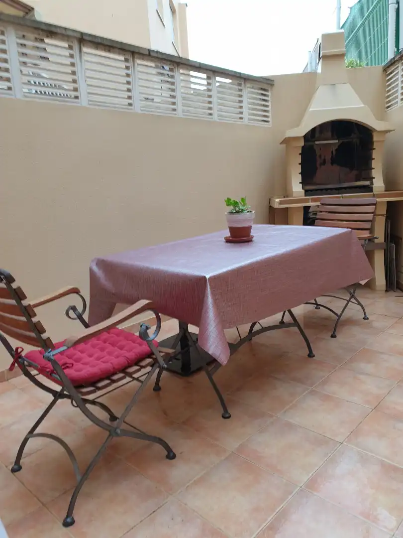 Comedor de Casa adosada de alquiler en Càlig con Jardín privado, Terraza y Amueblado