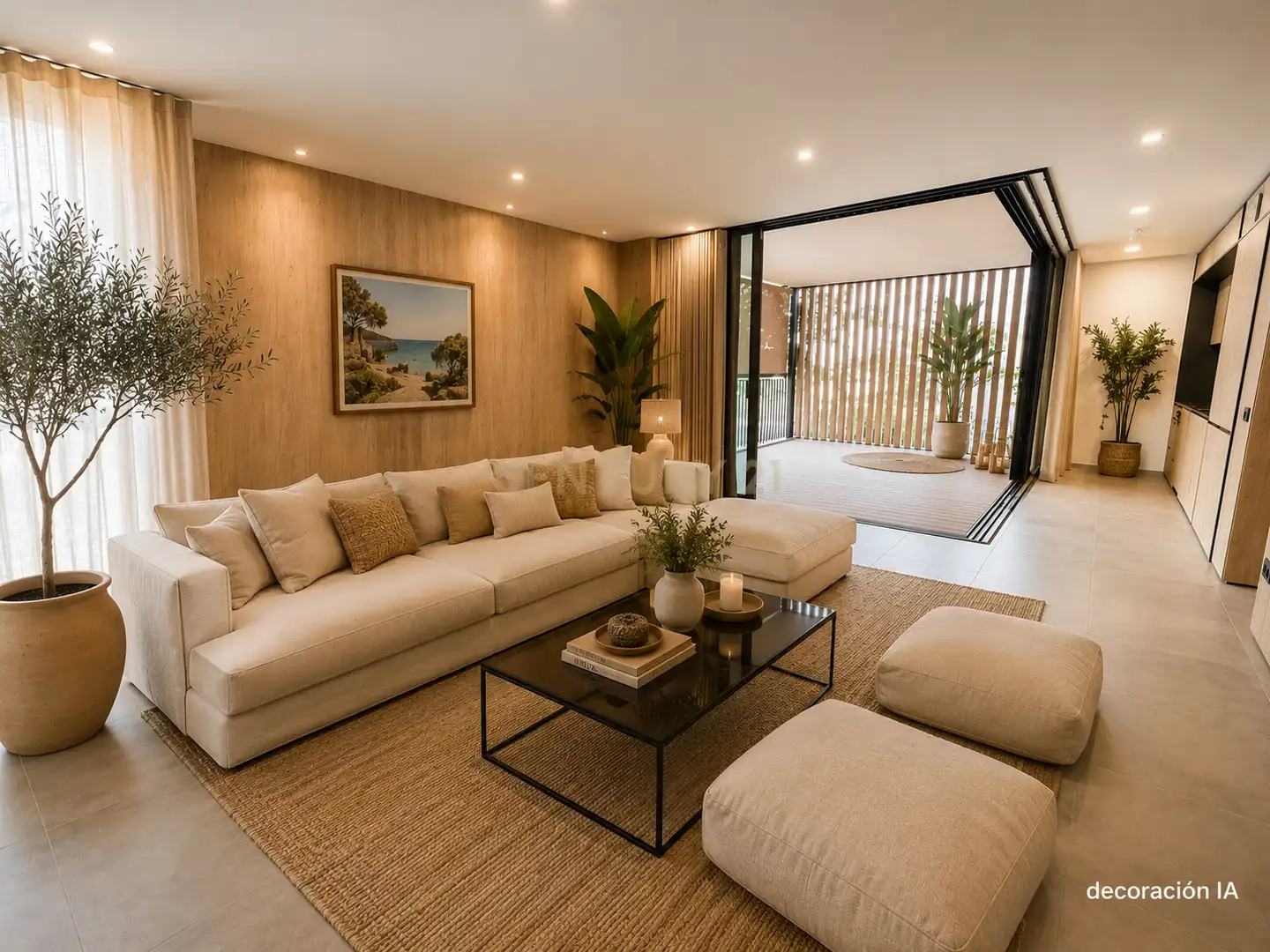 Sala d'estar de Apartament en venda en Santa Eulària des Riu amb Aire condicionat i Alarma