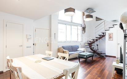 Living room of Attic for sale in  Barcelona Capital  with Air Conditioner, Heating and Parquet flooring