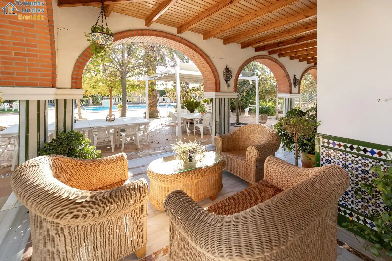 Terraza de Casa o chalet en venta en Granada con Aire acondicionado, Jardín privado y Trastero
