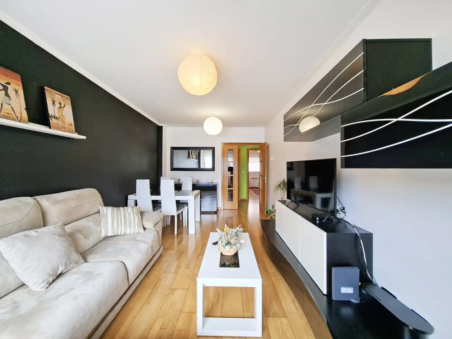 Living room of Flat for sale in Cambre   with Heating, Parquet flooring and Storage room