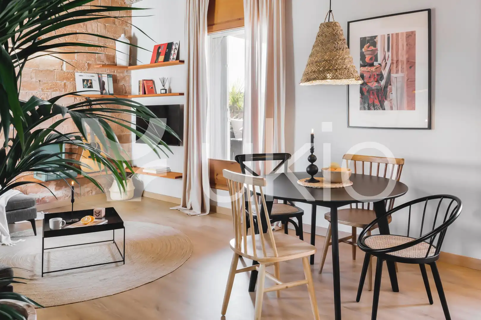 Living room of Attic for rent in Barcelona  with Air Conditioner, Heating and Terrace