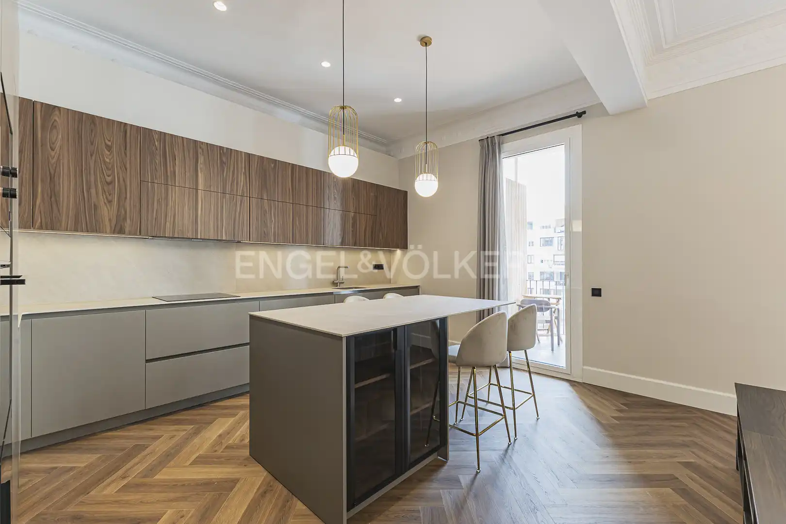 Cocina de Piso de alquiler en Barcelona con Aire acondicionado, Calefacción y Parquet