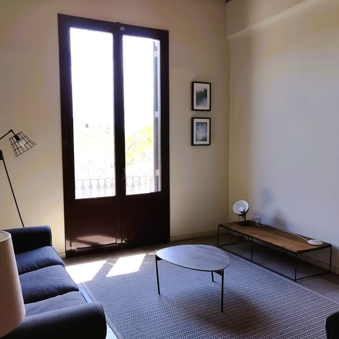 Wohnzimmer von Wohnung zur Miete in Barcelona mit Klimaanlage, Heizung und Möbliert