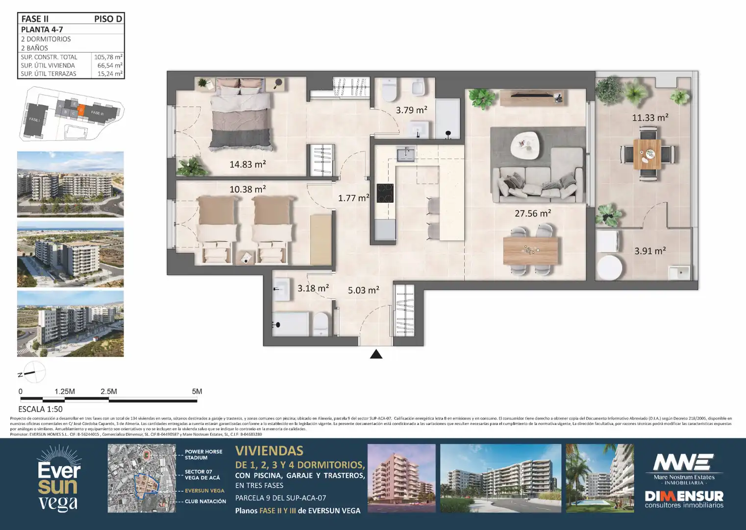 Piso en venta en Poligono Sup, 115, Nueva Almería - Cortijo Grande - Vega de Acá