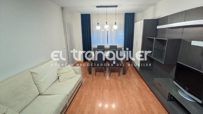 Sala d'estar de Pis de lloguer en  Madrid Capital amb Aire condicionat, Terrassa i Moblat