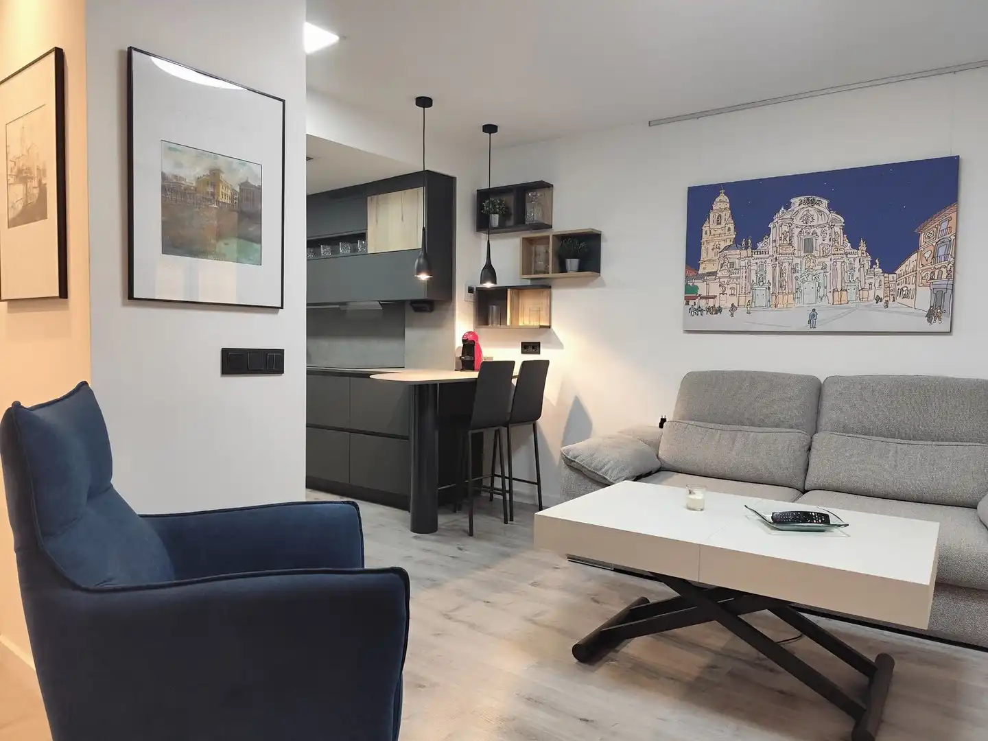 Sala d'estar de Pis en venda en Murcia amb Aire condicionat, Traster i Balcó