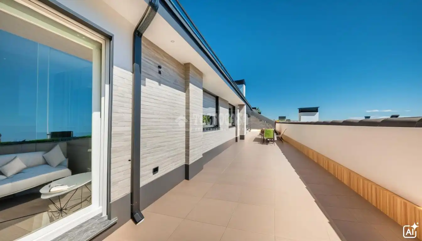 Terrasse von Wohnung zum Verkauf in Villanueva de la Torre mit Parkett, Terrasse und Möbliert