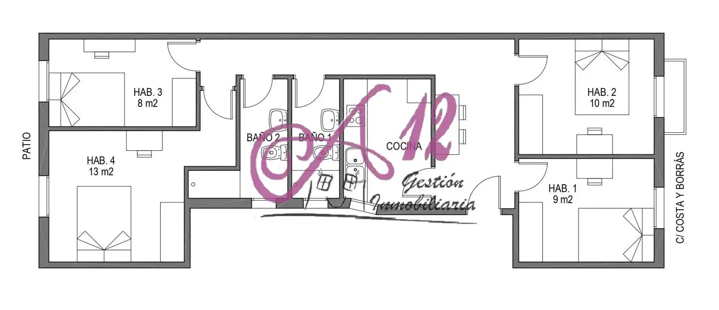 Flat for share in Valencia  with Furnished