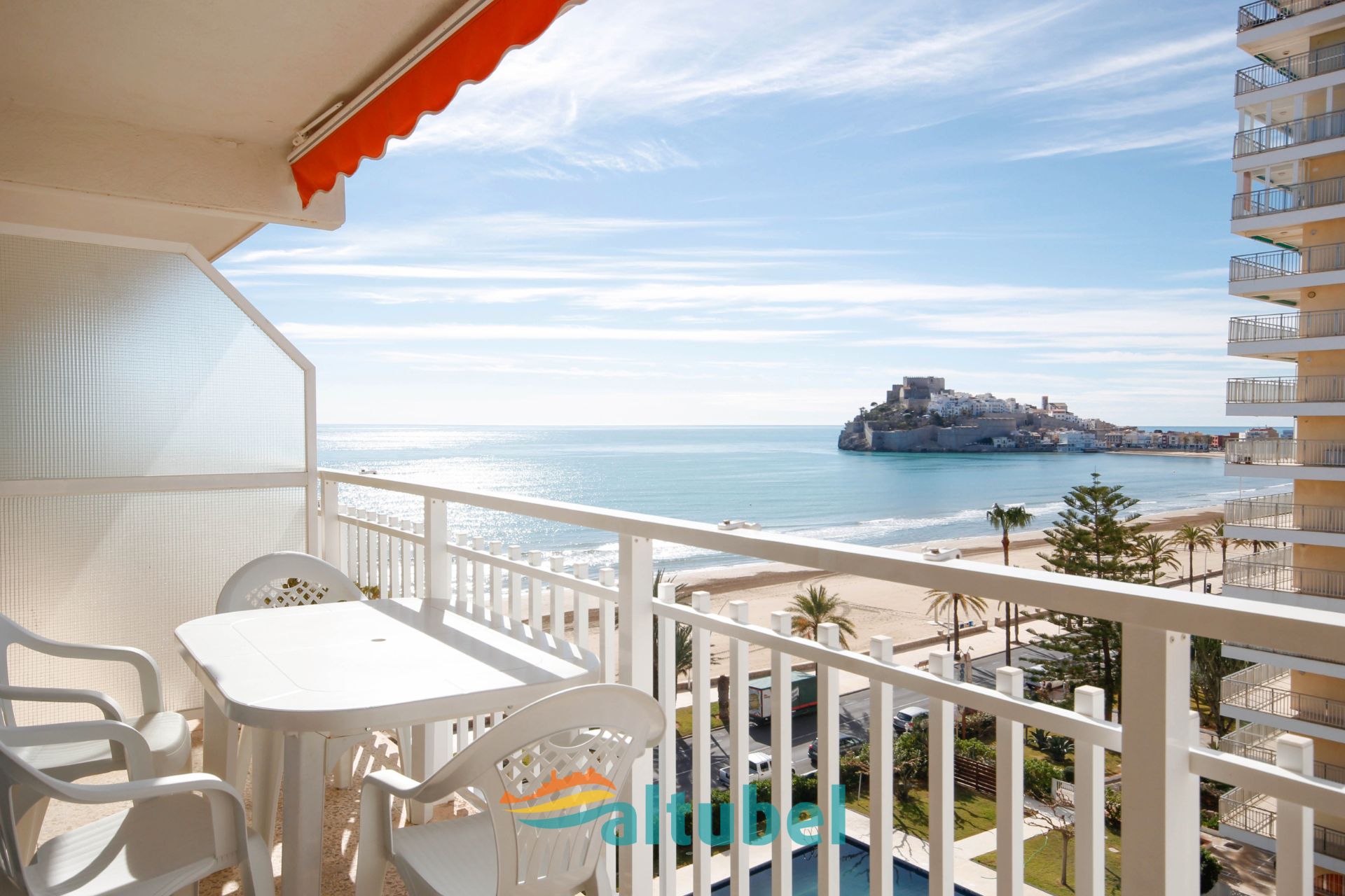 Dormitori de Apartament en venda en Peñíscola / Peníscola amb Terrassa, Moblat i Piscina comunitària