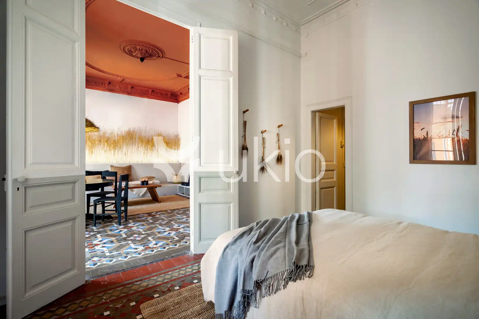 Dormitori de Apartament de lloguer en Barcelona amb Terrassa, Moblat i Forn