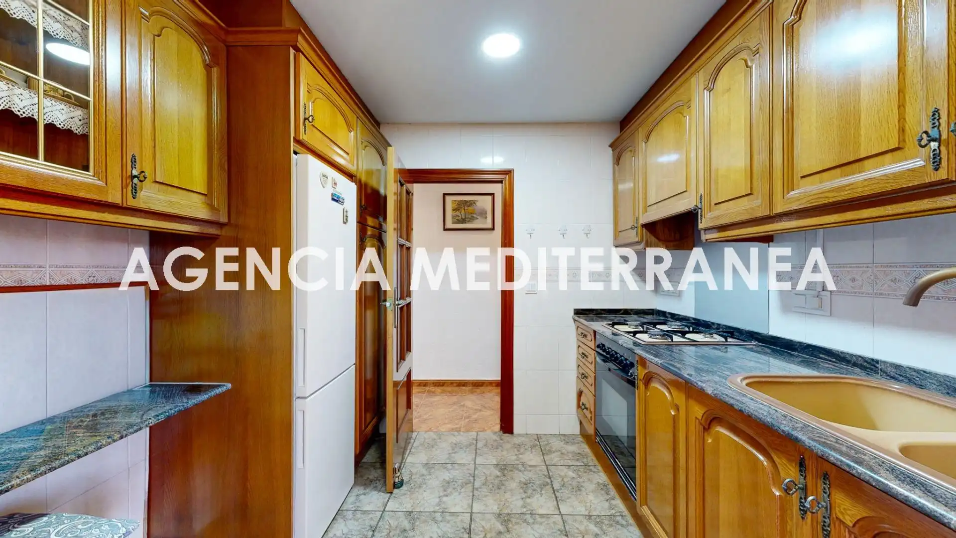Kitchen of Flat for sale in Valencia  with Air Conditioner and Balcony