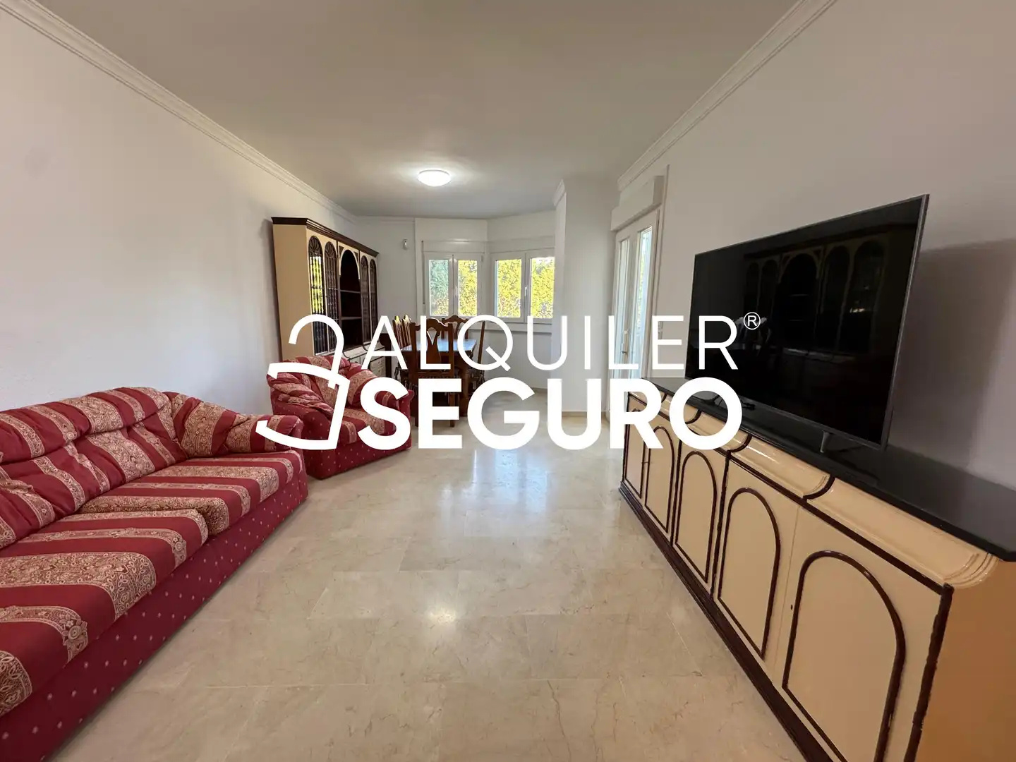 Sala de estar de Piso de alquiler en Málaga con Aire acondicionado, Terraza y Amueblado