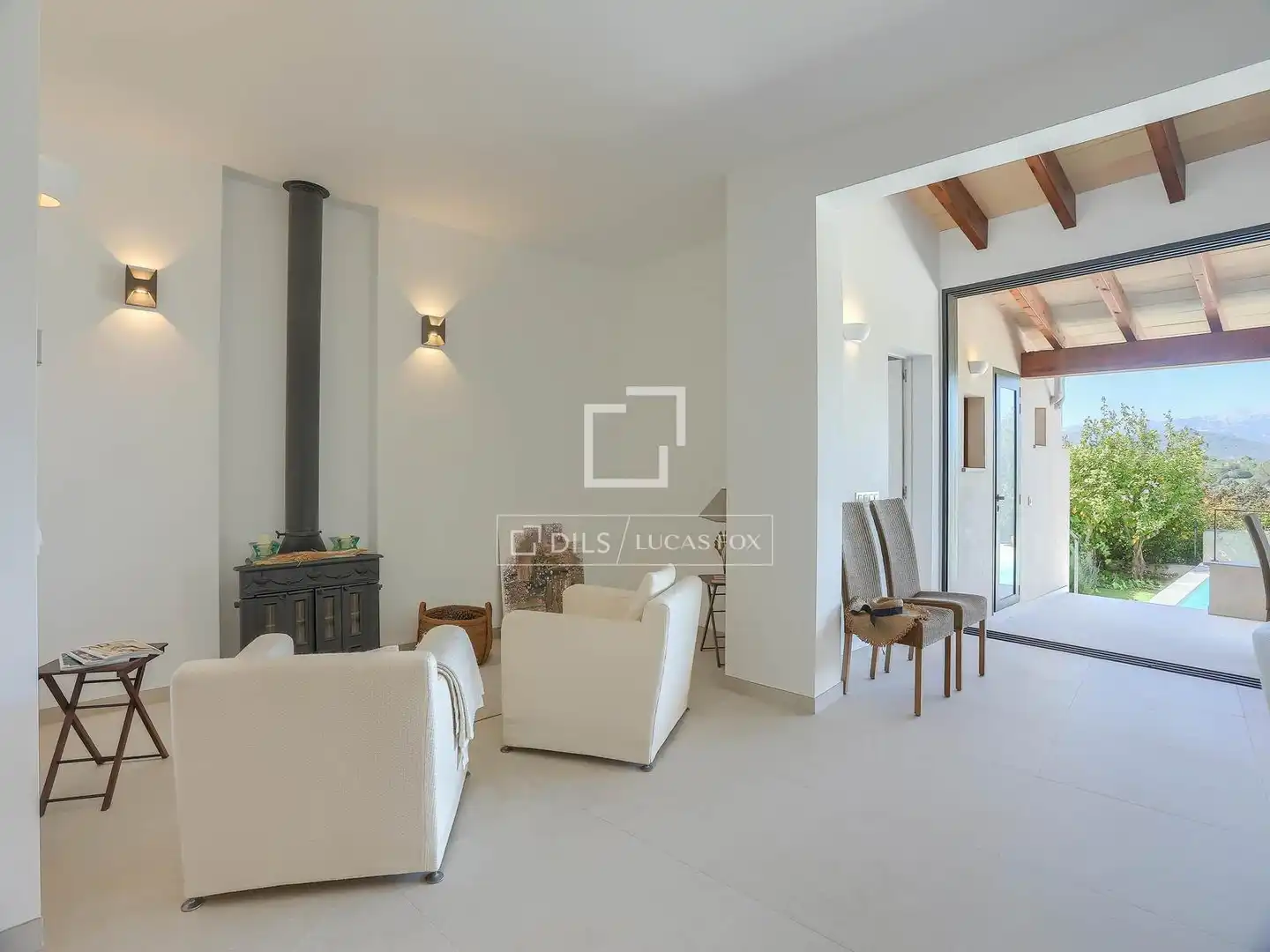 Living room of Houses for sale in Llubí  with Air Conditioner and Swimming Pool