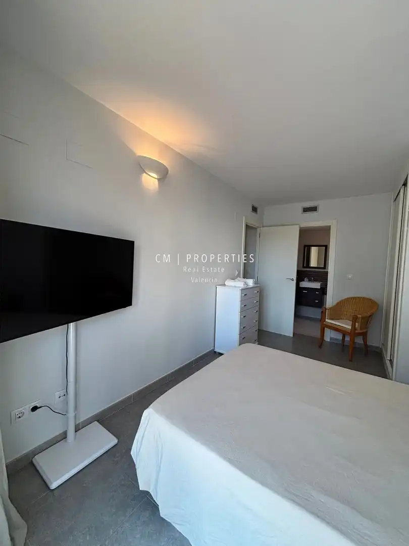 Schlafzimmer von Wohnungen zur Miete in Moncofa mit Klimaanlage, Heizung und Terrasse