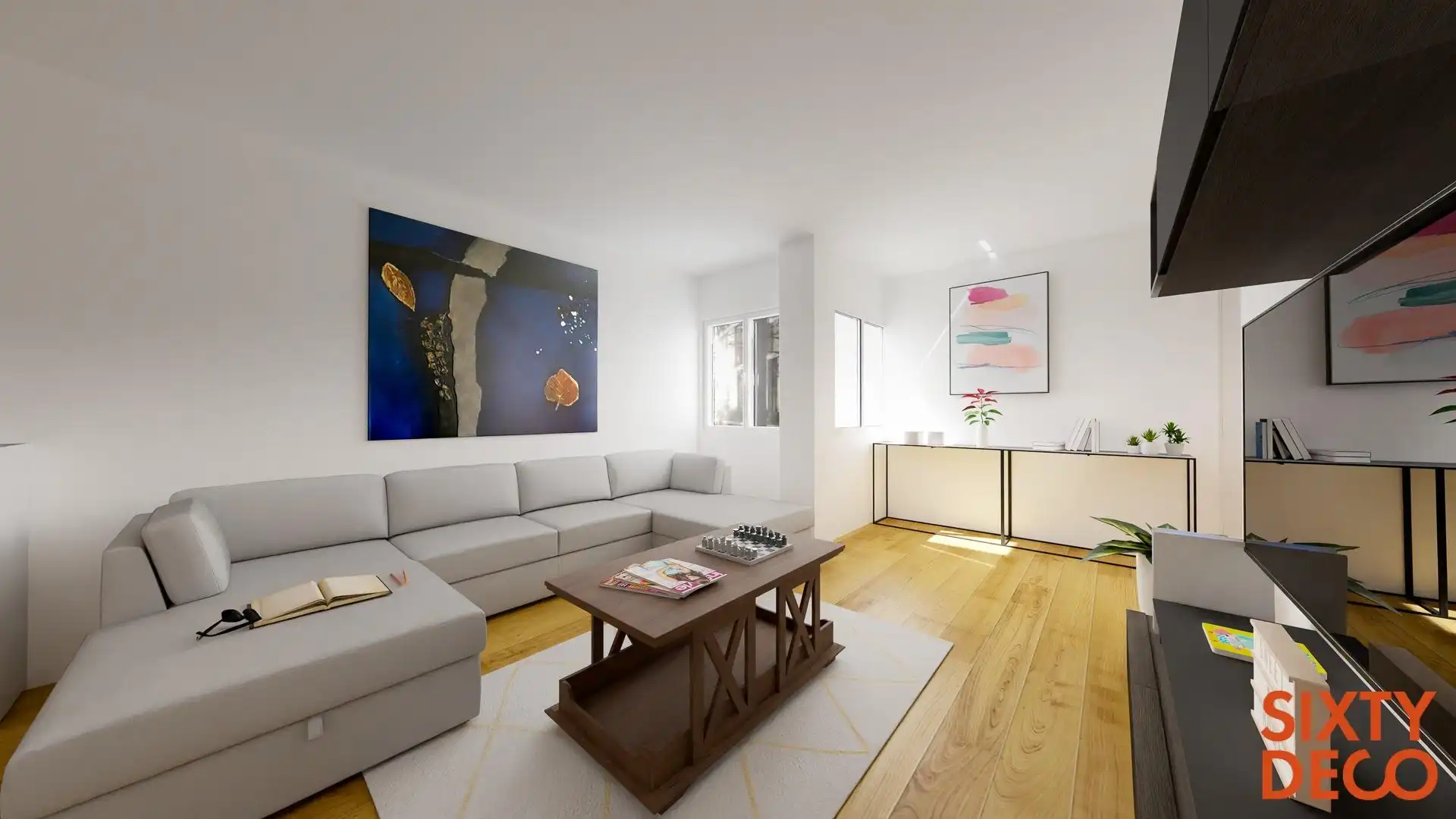 Living room of Flat for sale in Zaragoza  with Air Conditioner and Heating