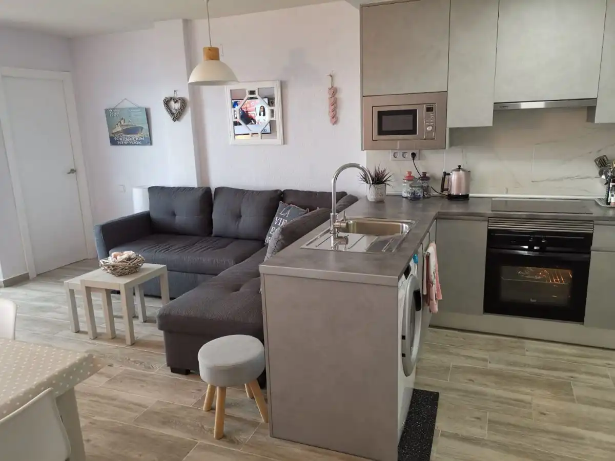 Cocina de Apartamento de alquiler en Alicante / Alacant con Terraza, Amueblado y Balcón