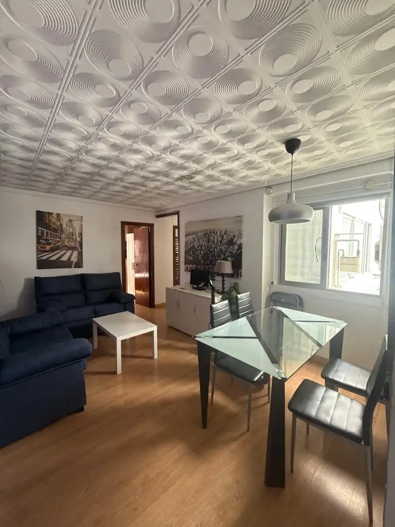 Sala d'estar de Pis de lloguer en Valencia amb Aire condicionat, Parquet i Moblat