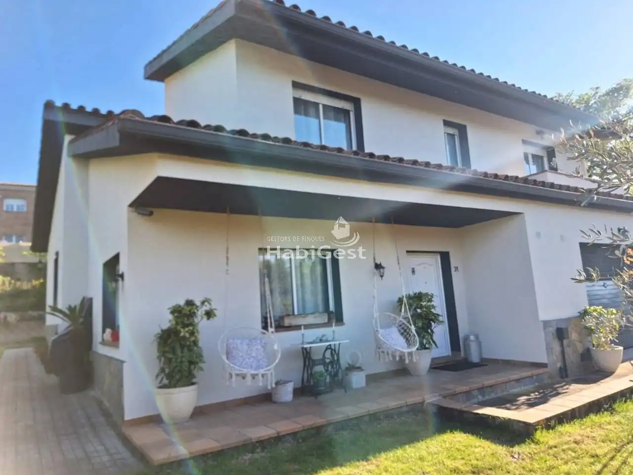 Vista exterior de Casa o xalet en venda en Vilobí d'Onyar amb Aire condicionat, Calefacció i Jardí privat