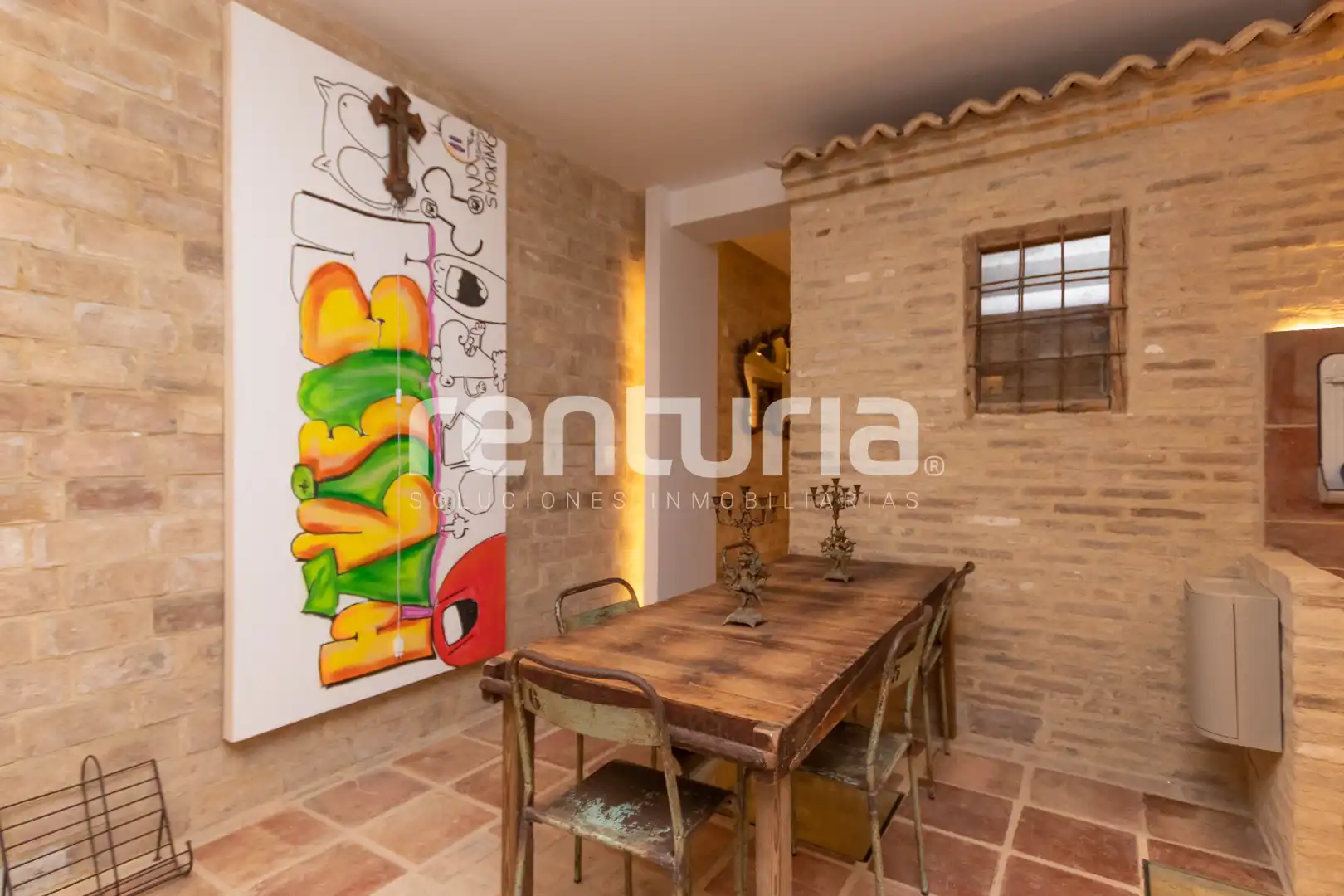 Dining room of Flat for rent in Valencia  with Air Conditioner, Heating and Furnished