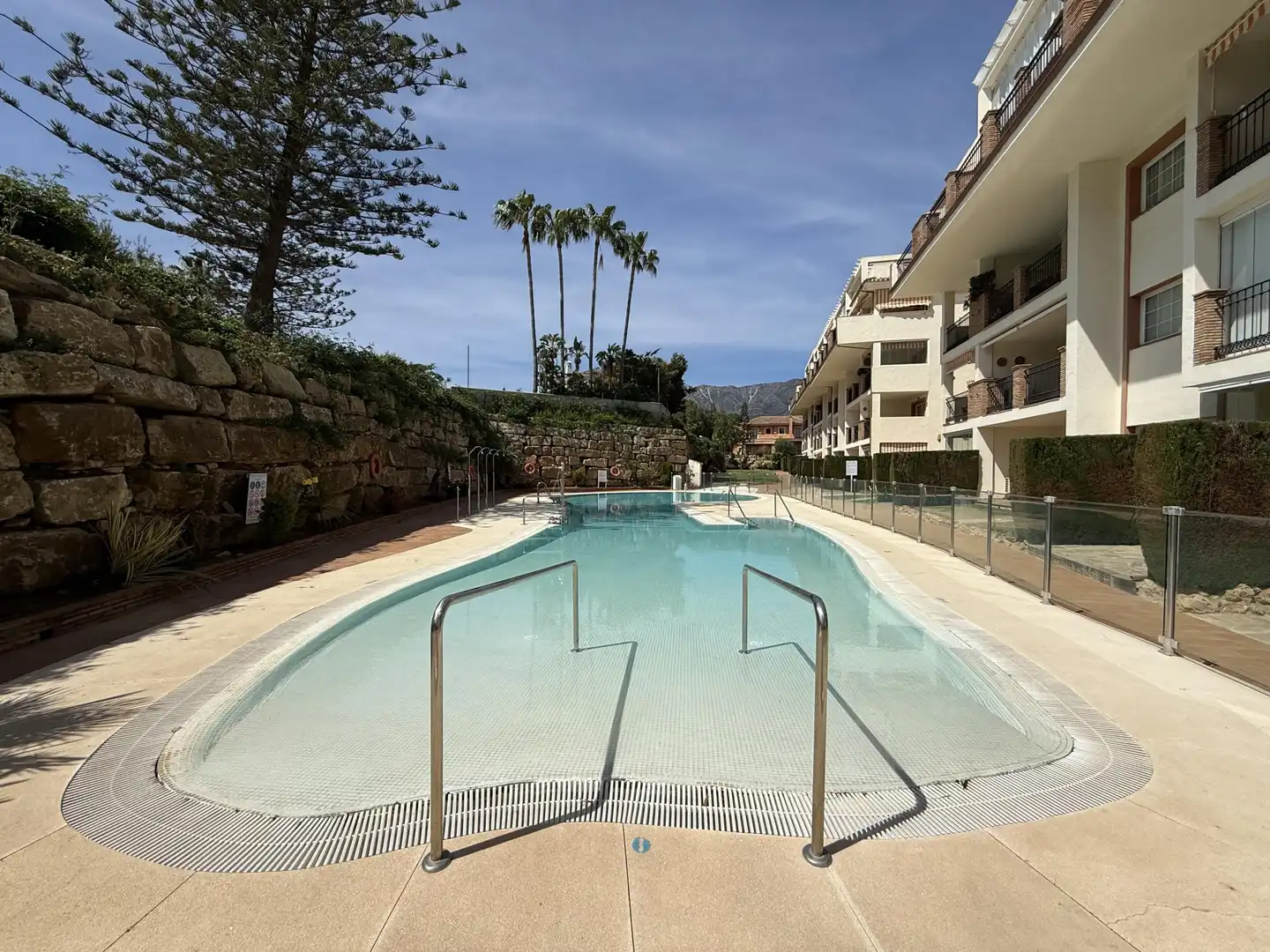 Piscina de Apartamento en venta en Mijas con Aire acondicionado, Calefacción y Jardín privado