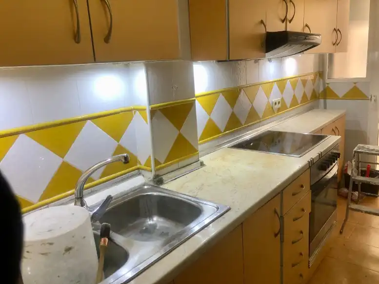 Cocina de Piso de alquiler en Valencia con Aire acondicionado, Amueblado y Horno