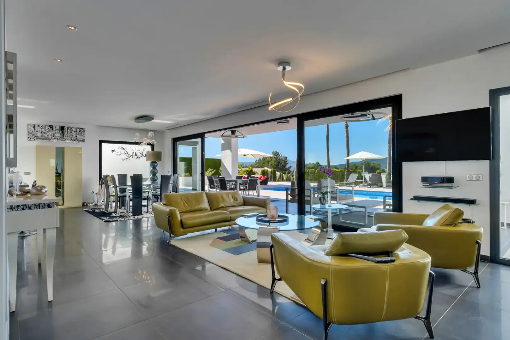 Sala d'estar de Casa o xalet en venda en Jávea / Xàbia amb Aire condicionat, Calefacció i Jardí privat
