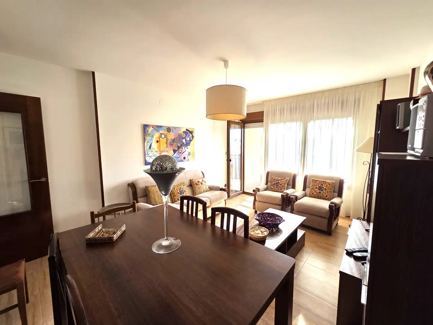 Wohnzimmer von Wohnungen zur Miete in Sanxenxo mit Terrasse, Möbliert und Ofen