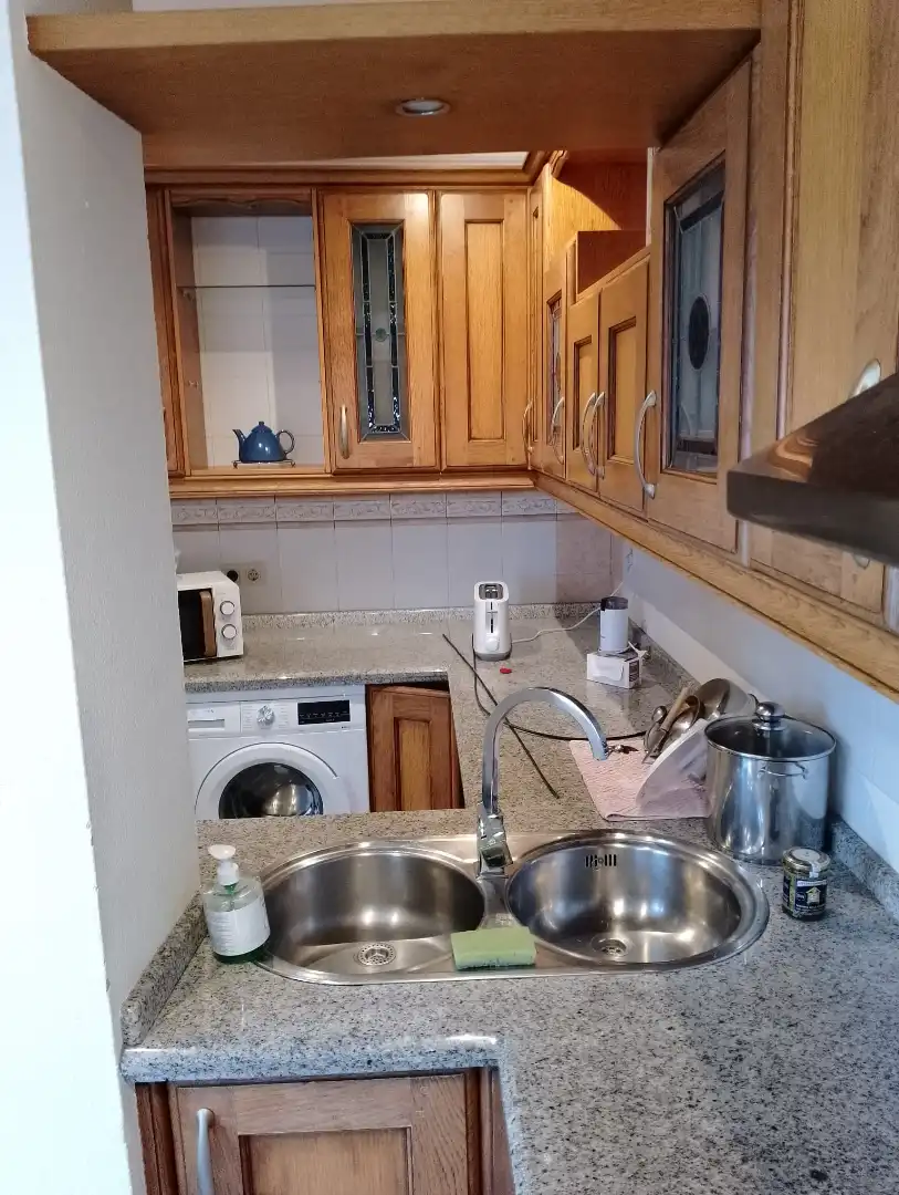 Kitchen of Flat for sale in Ribeira  with Heating, Parquet flooring and Terrace