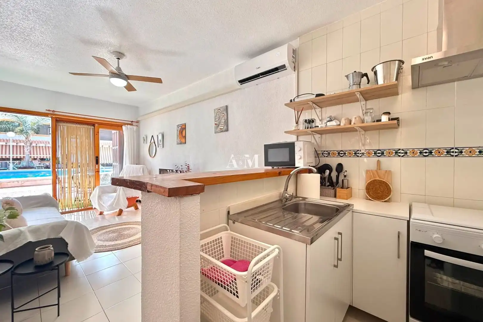 Kitchen of Flat for rent in Pilar de la Horadada  with Air Conditioner, Heating and Terrace